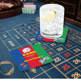 Spel Nacht Party Drinken Mat Spellen Kartonnen Onderzetters
