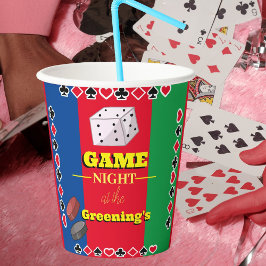 Spel nacht thema feestdecoraties games nacht papieren bekers