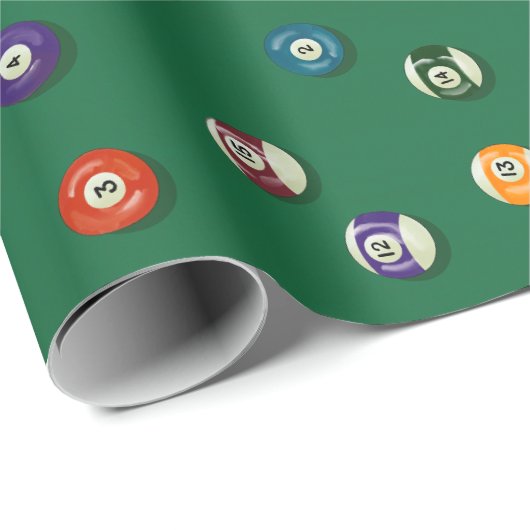 Spel Nacht Verjaardag Biljart Zwembad Haai Cadeaupapier (Rol Hoek)