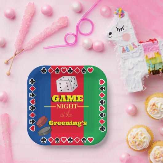 Spel nachtkaart poker board games plezier papieren bordje (Feest)