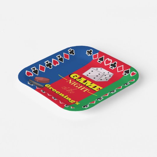 Spel nachtkaart poker board games plezier papieren bordje (Gebogen)