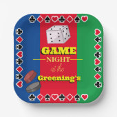 Spel nachtkaart poker board games plezier papieren bordje (Voorkant)