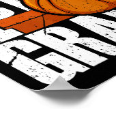 Spel op 1e klas basketbal terug naar school eerst poster (Hoek)