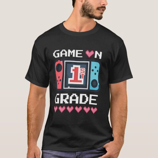 Spel op 1e klas Terug naar school Afstuderen ontgr T-shirt (Voorkant)