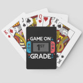 Spel op 1e klas terug naar school Grappige gamer Pokerkaarten (Achterkant)