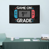Spel op 1e klas terug naar school Grappige gamer Spandoek (Beurs)