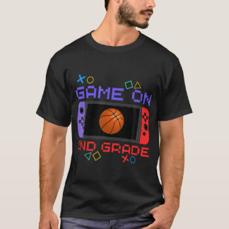 Spel op 2e klas basketbal grappig terug naar schoo t-shirt