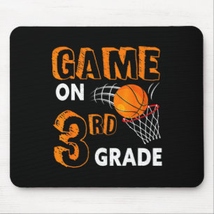 Spel op 3e klas basketbal terug naar school plezie muismat