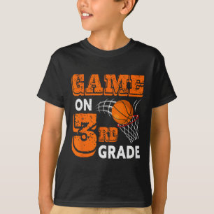 Spel op 3e klas basketbal terug naar school plezie t-shirt