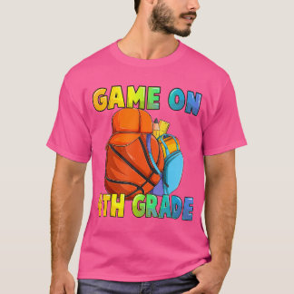 Spel op 4e klas eerste dag van schoolbasketbal B T-shirt