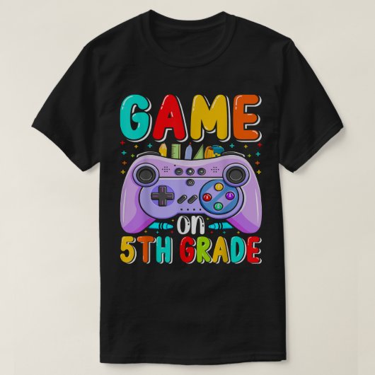 Spel op 5e graad eerste dag van 5e graad Kinder T-shirt (Design voorkant)