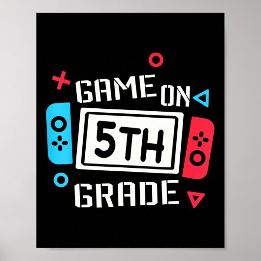 Spel op 5e klas leuk team vijfde terug naar school poster (Voorkant)