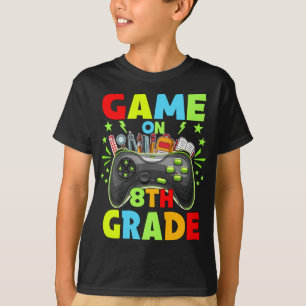 Spel op 8e klas terug naar school niveau ontgrende t-shirt