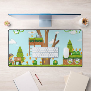 Spel op achtergrond sidesroller desk mat