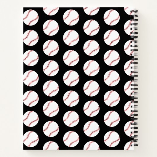 Spel op Back-to-School Baseball, Grade naam toevoe Notitieboek (Achterkant)