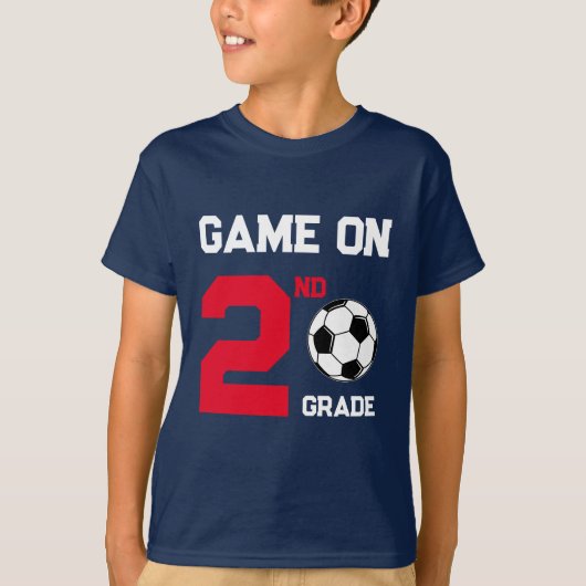 Spel op Back-to-School Voetbal, Grade toevoegen T-shirt (Voorkant)