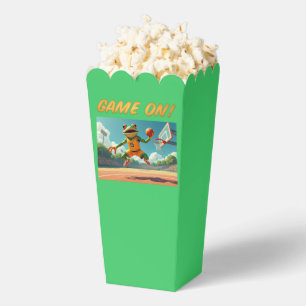 Spel op basketbal kikker popcorn dozen bedankdoosjes