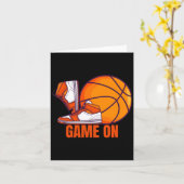 Spel op basketbalspeler Sneakers Kaart (Gele Bloem)