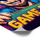 Spel op Dad Cartoon Gaming Chair Poster (Hoek)