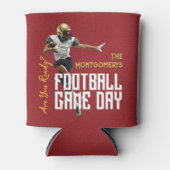 Spel op Football Speler op rood Blikjeskoeler (Voorkant)