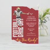 Spel op Football Speler op rood Kaart (Staand voorkant)