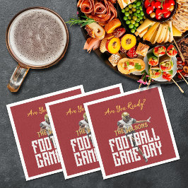 Spel op Football Speler op rood Servet