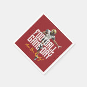 Spel op Football Speler op rood Servet (Hoek)