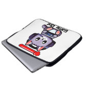 Spel op Gamer Cat met Health Bar Electronics Bag Laptop Sleeve (Voorkant onderkant)
