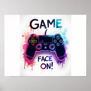 Spel op gezicht! Controller Art Poster
