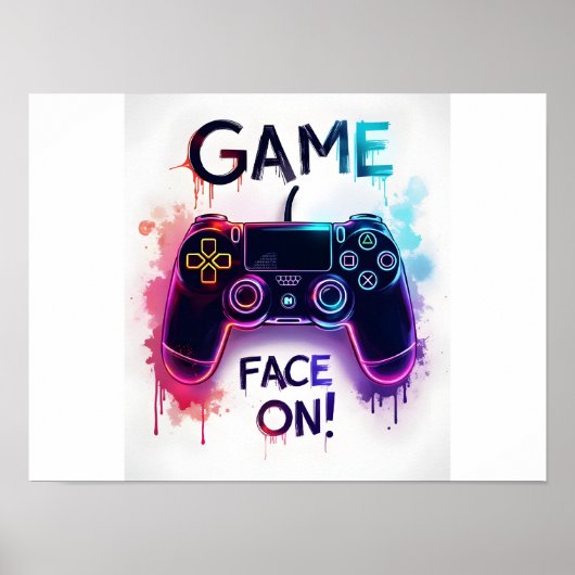 Spel op gezicht! Controller Art Poster (Voorkant)