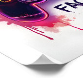 Spel op gezicht! Controller-art Poster (Hoek)