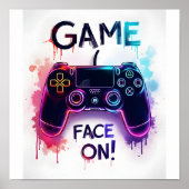 Spel op gezicht! Controller-art Poster (Voorkant)