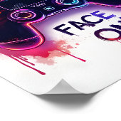 Spel op gezicht! Controller Art Poster (Hoek)