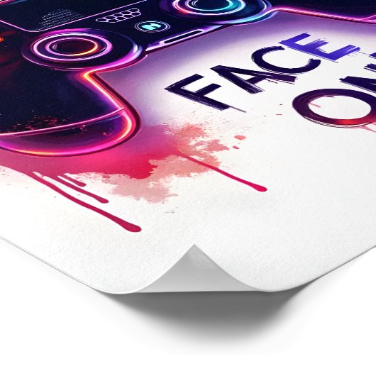 Spel op gezicht! Controller Art Poster (Hoek)