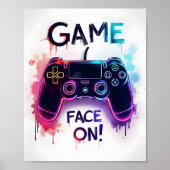 Spel op gezicht! Controller Art Poster (Voorkant)