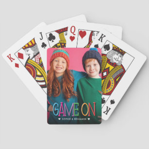 Spel op Kinder fotospeelkaarten Pokerkaarten