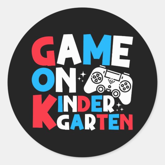 Spel Op Kleuterschool Grade Grappige Verjaardag Jo Ronde Sticker (Voorkant)