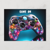 Spel op levendige afstandsbediening briefkaart (Voorkant)