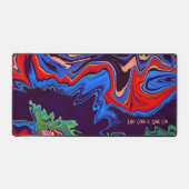 Spel op Modern Abstract Verdrietig Kleurrijk Custo Bureaumat (Voorkant)