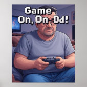 Spel op papa bank gaming Poster (Voorkant)