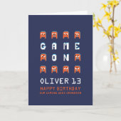 Spel op pixel monster buitenaardse kleinzoon 13e v kaart (Gele Bloem)