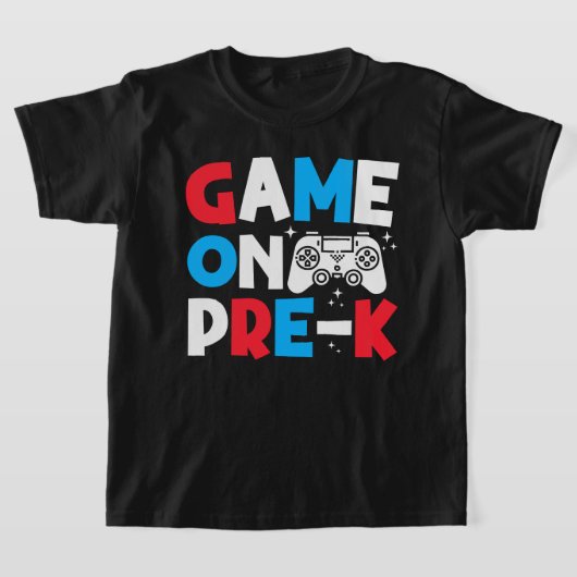 Spel op Pre-K Grade Grappige Verjaardag Jongen Coo T-shirt (Laagn)