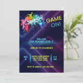 Spel op uitnodiging voor verjaardag (Staand voorkant)