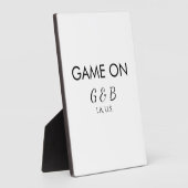 Spel op voeg paar naam bruiloft partij plaats g fotoplaat (Zijkant)