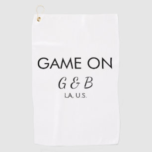 Spel op voeg paar naam bruiloft partij plaats g golfhanddoek
