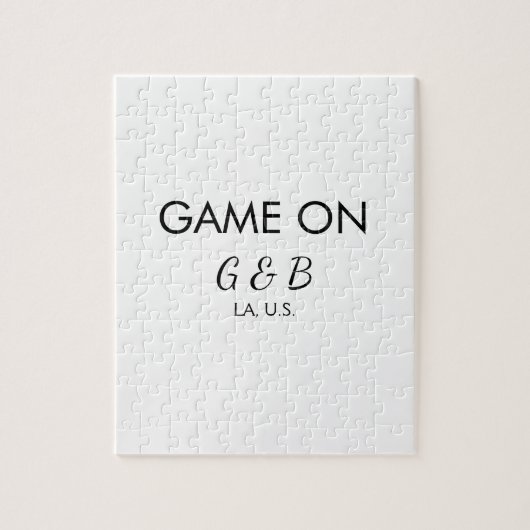 Spel op voeg paar naam bruiloft partij plaats g legpuzzel (Verticaal)