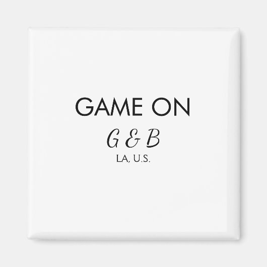 Spel op voeg paar naam bruiloft partij plaats g magneet (Voorkant)