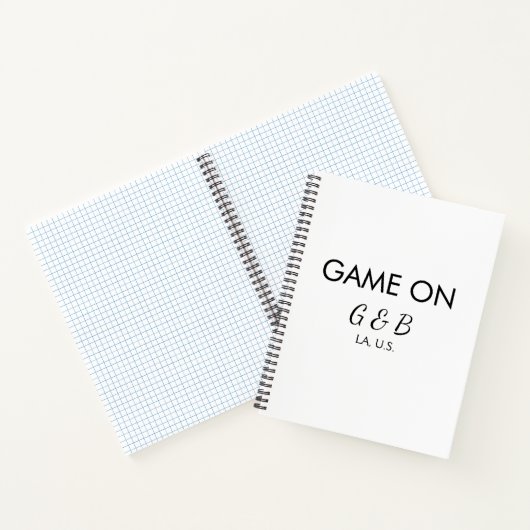 Spel op voeg paar naam bruiloft partij plaats g notitieboek (Binnen)