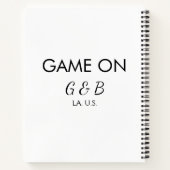 Spel op voeg paar naam bruiloft partij plaats g notitieboek (Achterkant)