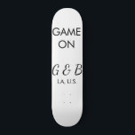 Spel op voeg paar naam bruiloft partij plaats g persoonlijk skateboard<br><div class="desc">ontwerp</div>